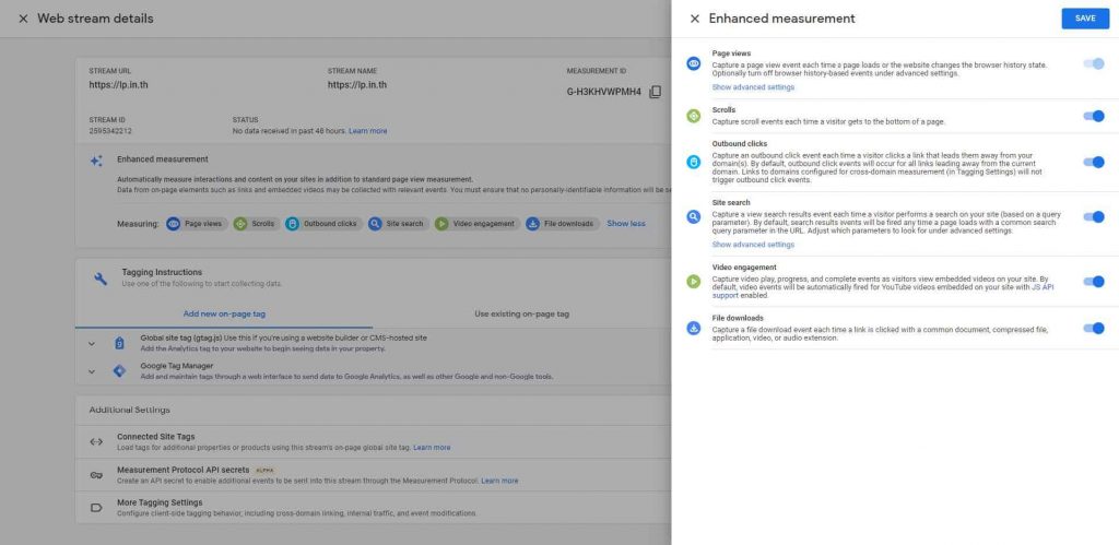 GA4 Enhanced Measurement Settings