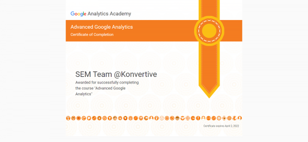 Advanced Google Analytics Certificate