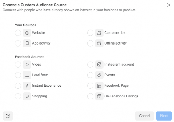 Facebook Custom Audiences Facebook Custom Audiences