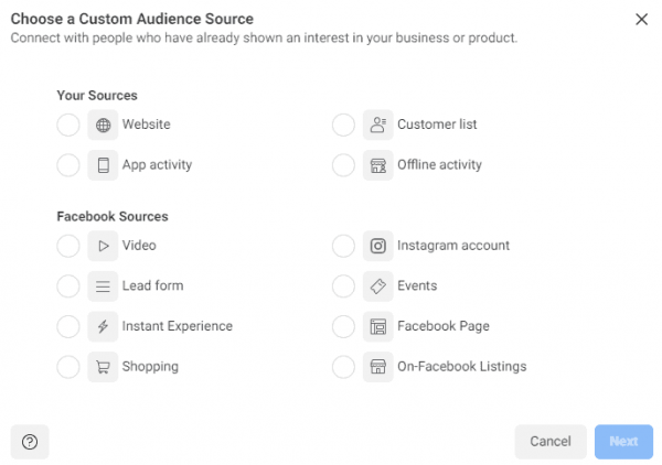 Facebook Custom Audiences