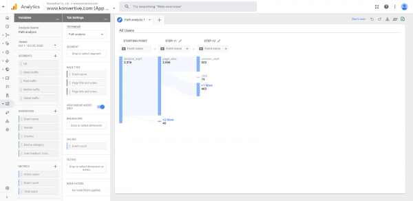 รายงาน Path Analysis ใน Google Analytics 4