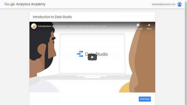 google-analytics-academy คอร์ส Google Data Studio ของ Google Analytics Academy