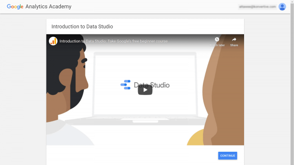 คอร์ส Google Data Studio ของ Google Analytics Academy