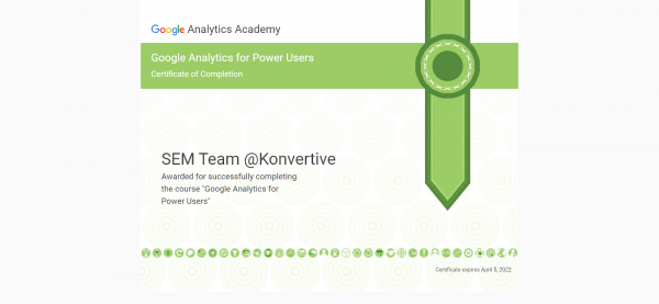 Google Analytics for Power Users Certificate