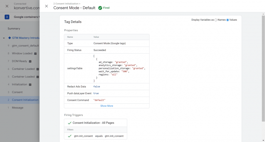 Google Consent Mode ผ่าน GTM Preview