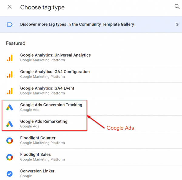 Google Tag Manager - Google Ads Tags