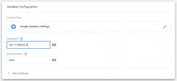 gtm-constant-variable GA Tracking ID