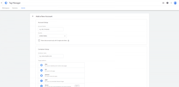gtm-new-account GTM New Account