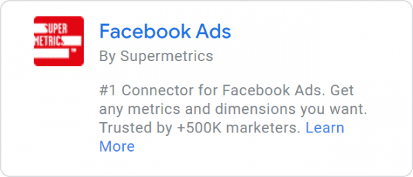 Supermetrics - Facebook Ads Connector